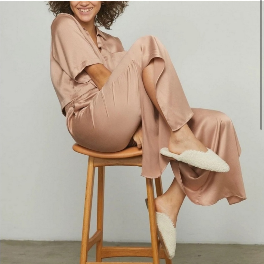 Lunya Washable Silk High Rise Pant In Otium Tan XS